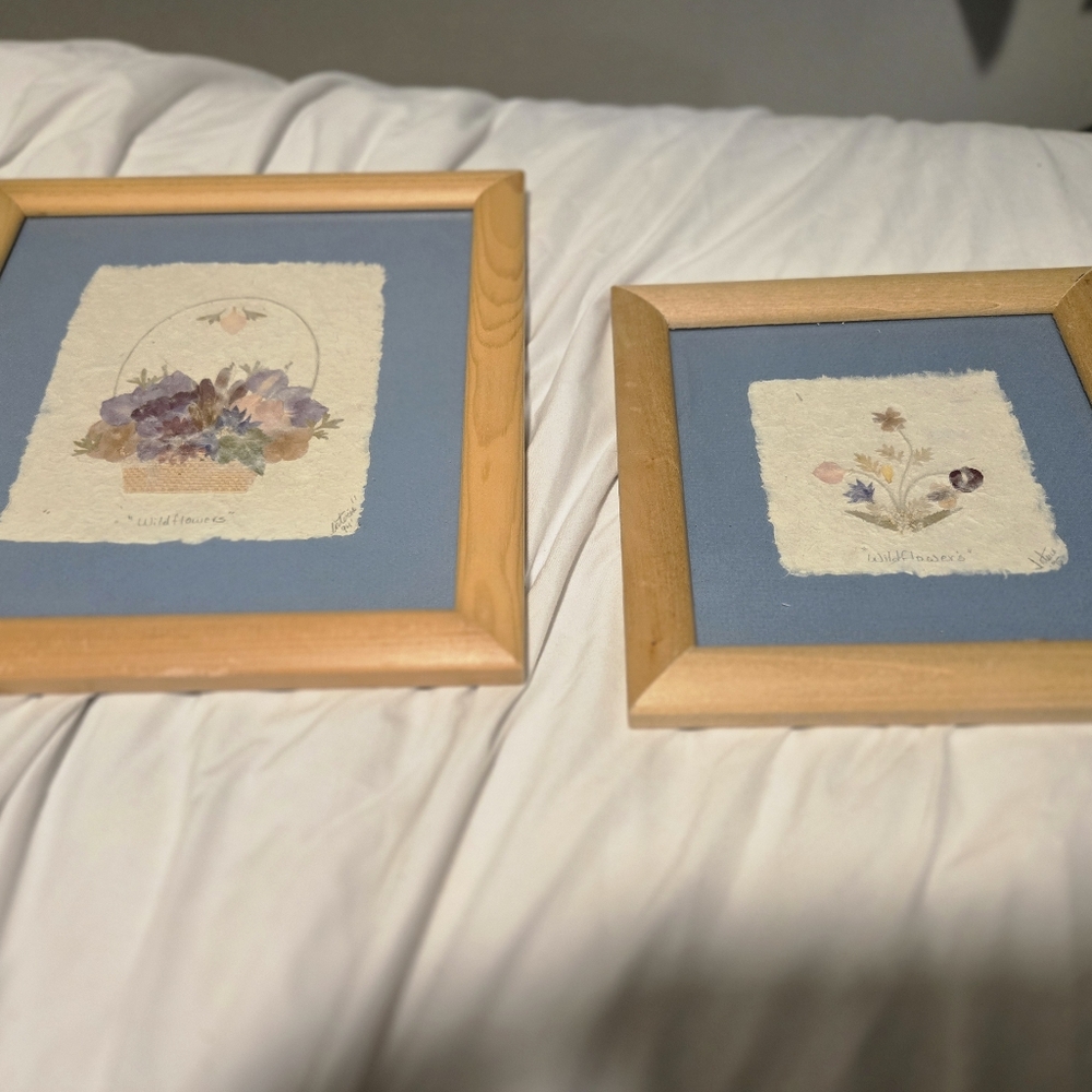 Art Dried Pressed Flowers Natural Leaf Framed Picture(2)